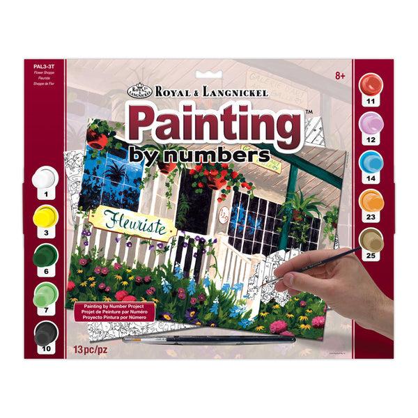 royal and langnickel PAL3 | Painting by numbers™ 13pc 11.25" x 13.375" Flower Shoppe Painting Project