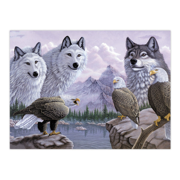 Royal And Langnickel PAL30 | Painting By Numbers™ 13pc 11.25" X 13.375" Wolves & Eagles Painting Project