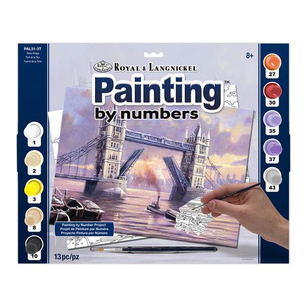 royal and langnickel PAL31 | Painting by numbers™ 13pc 11.25" x 13.375" Tower Bridge Painting Project