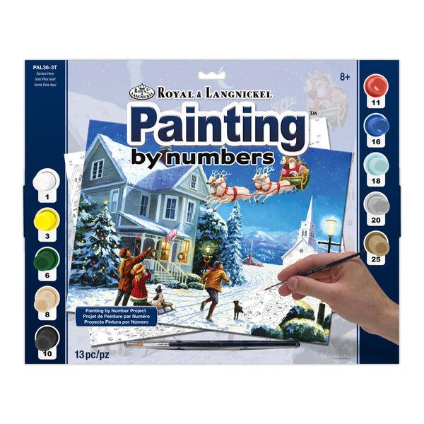 royal and langnickel PAL36 | Painting by numbers™ 13pc 11.25" x 13.375" Santa's Here Painting Project