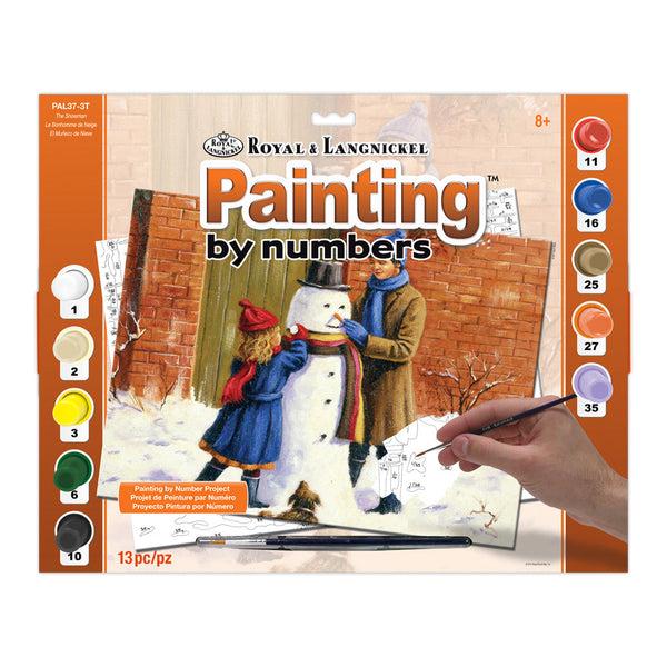 royal and langnickel PAL37 | Painting by numbers™ 13pc 11.25" x 13.375" The Snowman Painting Project