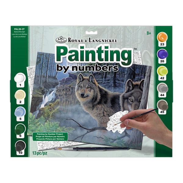 royal and langnickel PAL39 | Painting by numbers™ 13pc 11.25" x 13.375" Mystical Moonlight Painting Project