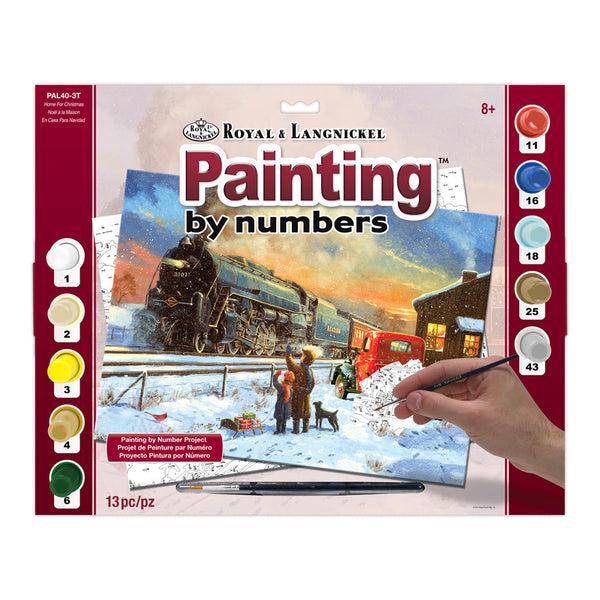 royal and langnickel PAL40 | Painting by numbers™ 13pc 11.25" x 13.375" Home for Christmas Painting Project