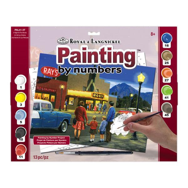 royal and langnickel PAL41 | Painting by numbers™ 13pc 11.25" x 13.375" A Night at the Movies Painting Project