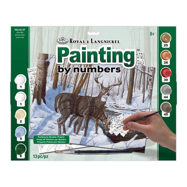 royal and langnickel PAL43 | Painting by numbers™ 13pc 11.25" x 13.375" Winter Bliss Painting Project