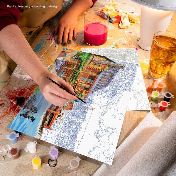 Royal And Langnickel PAL52 | Painting By Numbers™ 13pc 11.25" X 13.375" Loon Lake Painting Project