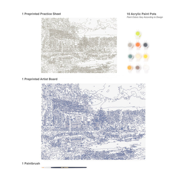 Royal And Langnickel PAL52 | Painting By Numbers™ 13pc 11.25" X 13.375" Loon Lake Painting Project