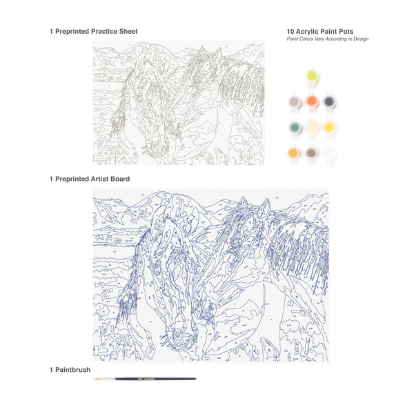 Royal And Langnickel PAL53 | Painting By Numbers™ 13pc 11.25" X 13.375" Making Friends Painting Project