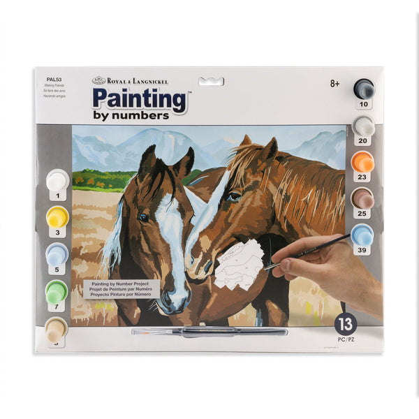 royal and langnickel PAL53 | Painting by numbers™ 13pc 11.25" x 13.375" Making Friends Painting Project
