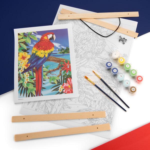 Royal And Langnickel PBN-ROLL12 | Painting By Numbers™ 27pc 12" X 16" Red Scarlet Macaw Canvas