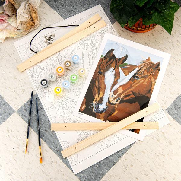 Royal And Langnickel PBN-ROLL3 | Painting By Numbers™ 27pc 12" X 16" Making Friends Canvas