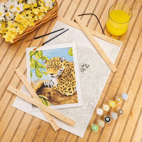 Royal And Langnickel PBN-ROLL4 | Painting By Numbers™ 27pc 12" X 16" Leopard In Tree Canvas