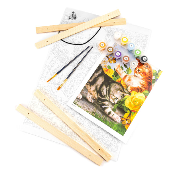 Royal And Langnickel PBN-ROLL5 | Painting By Numbers™ 27pc 12" X 16" Kitten Play Canvas