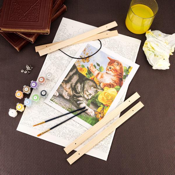 Royal And Langnickel PBN-ROLL5 | Painting By Numbers™ 27pc 12" X 16" Kitten Play Canvas