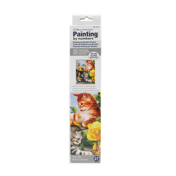 royal and langnickel PBN-ROLL5 | Painting by numbers™ 27pc 12" x 16" Kitten Play Canvas