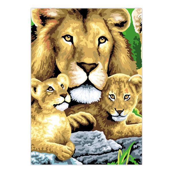 Royal And Langnickel PBN-SET44 | Painting By Numbers™ 21pc 8.75" X 11.75" Jungle Cats Painting Project 3-Pack