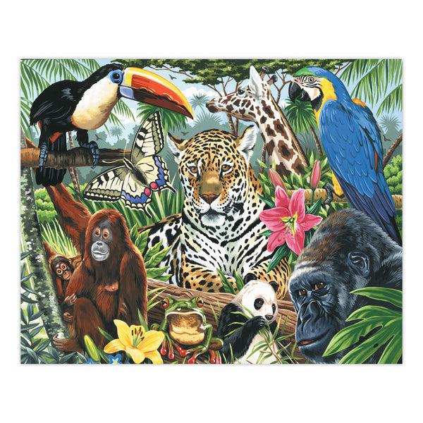 Royal And Langnickel PCL3 | Painting By Numbers™ 13pc 11" X 14" Zoo Montage Canvas Painting Project