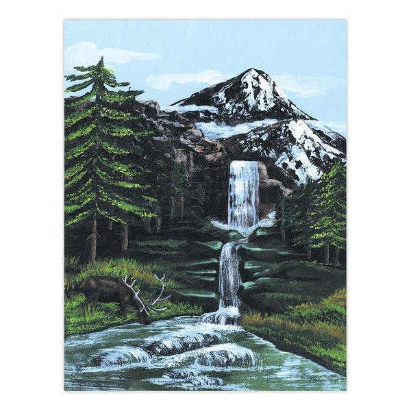 Royal And Langnickel PCS1 | Painting By Numbers™ 10pc 9" X 12" Mountain Waterfall Canvas Painting Project