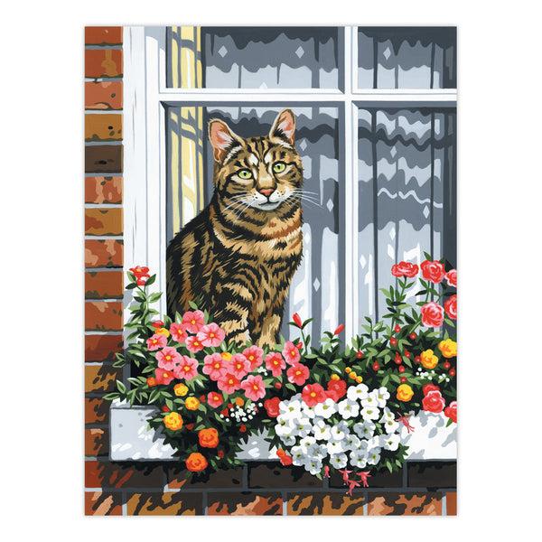 Royal And Langnickel PCS11 | Painting By Numbers™ 10pc 9" X 12" Can In The Window Canvas Painting Project