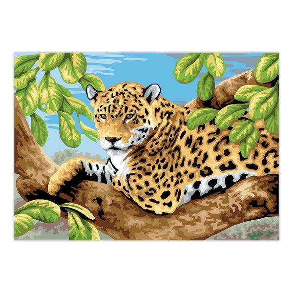 Royal And Langnickel PJL11 | Painting By Numbers™ 13pc 11.25" X 15.375" Leopard In Tree Painting Project