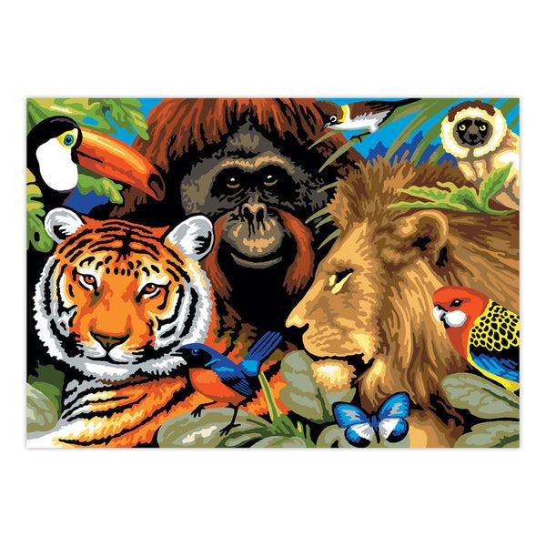 Royal And Langnickel PJL15 | Painting By Numbers™ 13pc 11.25" X 15.375" Safari Scene Painting Project
