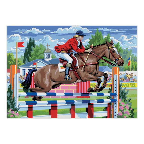 Royal And Langnickel PJL18 | Painting By Numbers™ 13pc 11.25" X 15.375" Show Jumping Painting Project