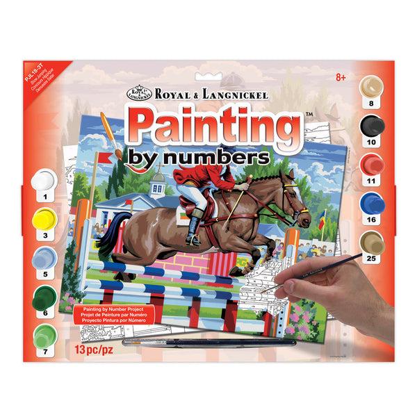 royal and langnickel PJL18 | Painting by numbers™ 13pc 11.25" x 15.375" Show Jumping Painting Project