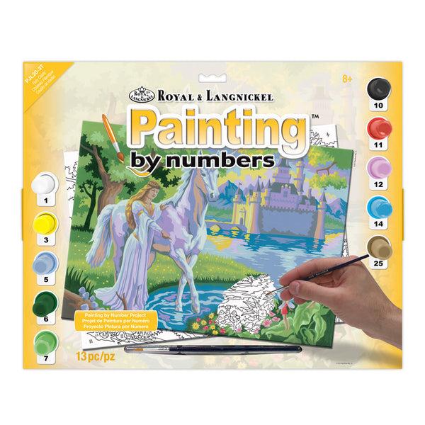 royal and langnickel PJL20 | Painting by numbers™ 13pc 11.25" x 15.375" Fairy Castle Painting Project