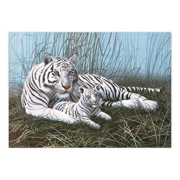 Royal And Langnickel PJL22 | Painting By Numbers™ 13pc 11.25" X 15.375" White Tigers In The Mist Painting Project