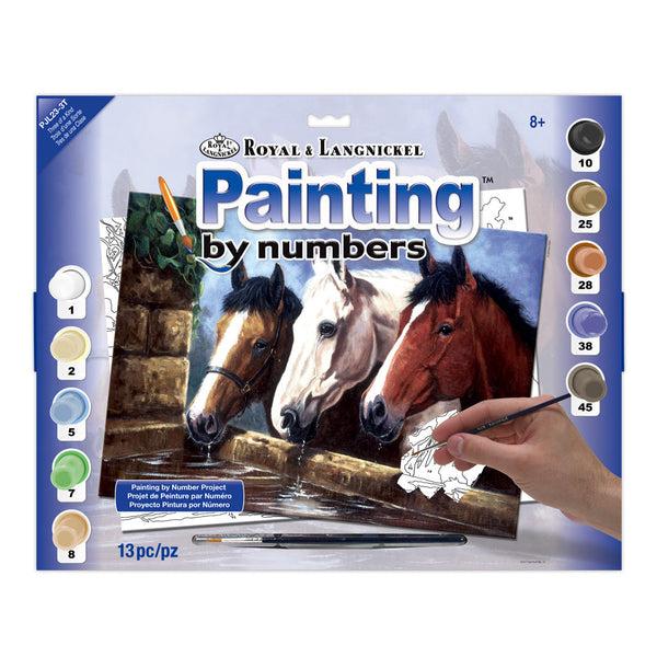 royal and langnickel PJL23 | Painting by numbers™ 13pc 11.25" x 15.375" Three of a Kind Painting Project