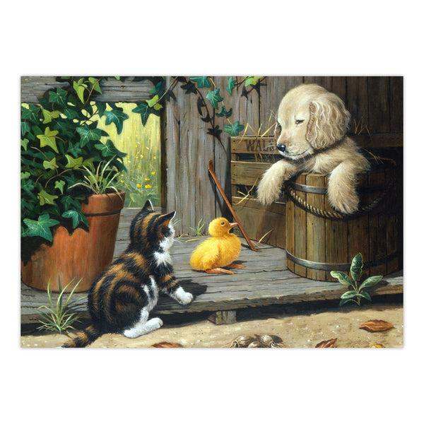 Royal And Langnickel PJL25 | Painting By Numbers™ 13pc 11.25" X 15.375" Three Buddies Painting Project