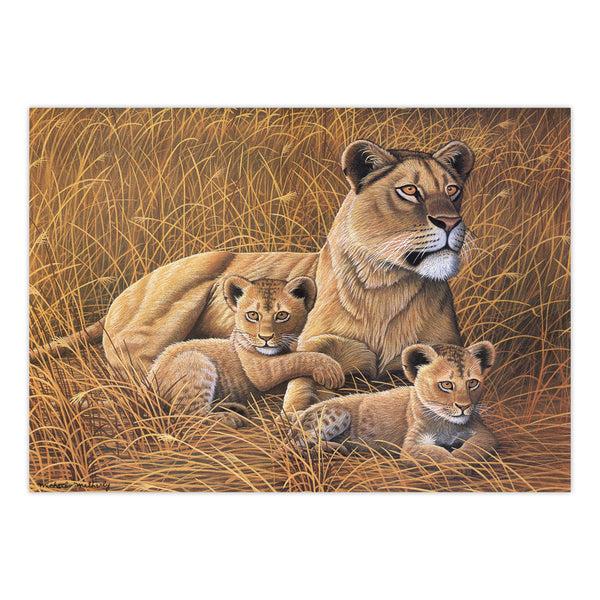 Royal And Langnickel PJL26 | Painting By Numbers™ 13pc 11.25" X 15.375" African Lioness & Cubs Painting Project