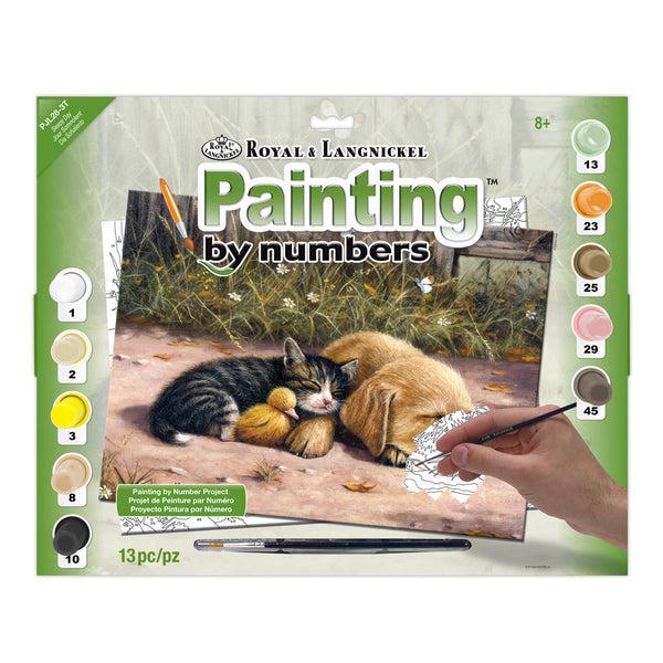royal and langnickel PJL28 | Painting by numbers™ 13pc 11.25" x 15.375" Sleepy Day Painting Project