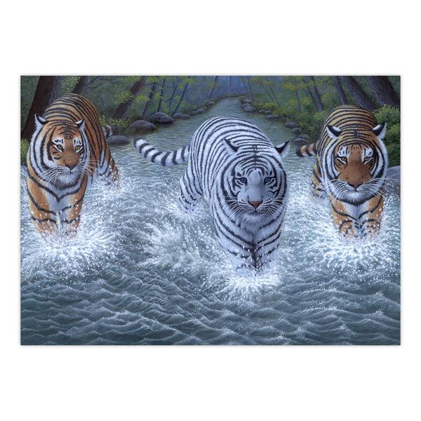 Royal And Langnickel PJL34 | Painting By Numbers™ 13pc 11.25" X 15.375" Three Tigers Painting Project