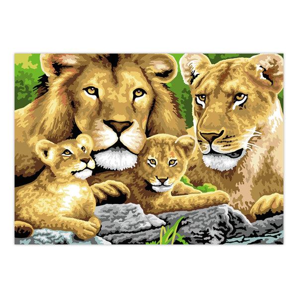 Royal And Langnickel PJL4 | Painting By Numbers™ 13pc 11.25" X 15.375" Pride Of Lions Painting Project