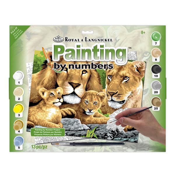 royal and langnickel PJL4 | Painting by numbers™ 13pc 11.25" x 15.375" Pride of Lions Painting Project