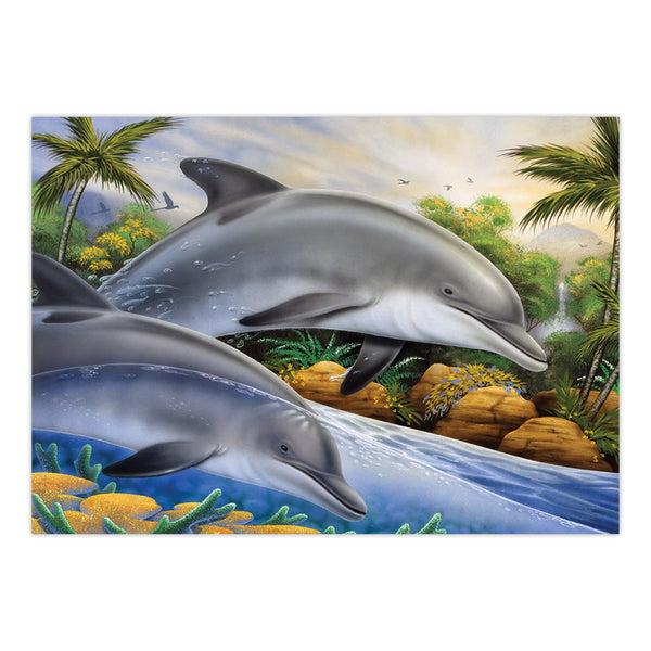 Royal And Langnickel PJL44 | Painting By Numbers™ 13pc 11.25" X 15.375" Dolphin Island Painting Project