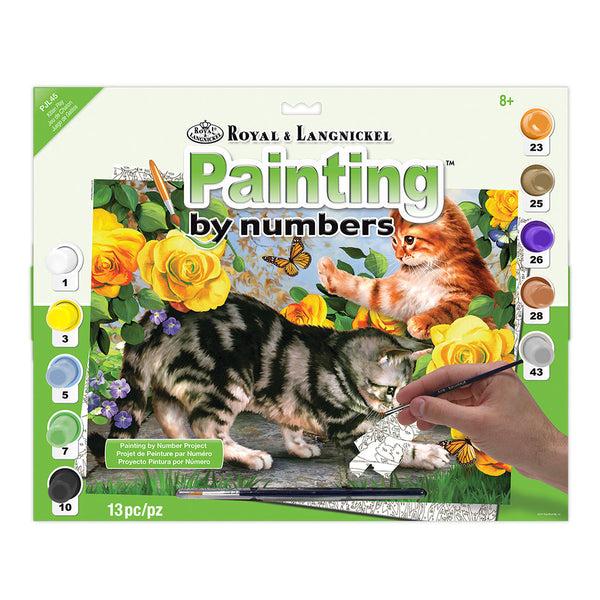 royal and langnickel PJL45 | Painting by numbers™ 13pc 11.25" x 15.375" Kitten Play Painting Project