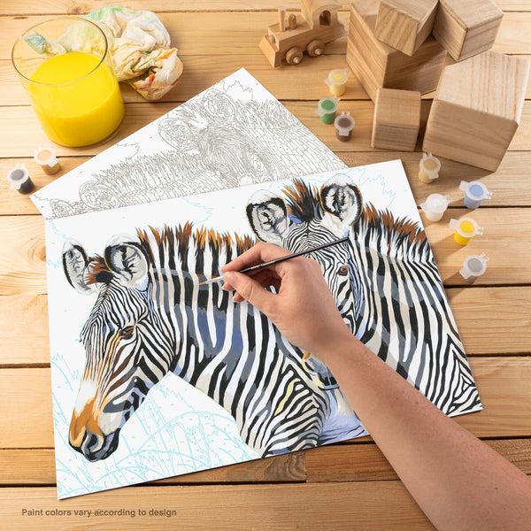 Royal And Langnickel PJL49 | Painting By Numbers™ 13pc 11.25" X 15.375" Grevy's Zebra Painting Project