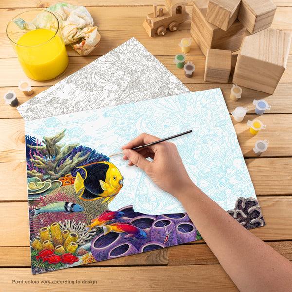Royal And Langnickel PJL50 | Painting By Numbers™ 13pc 11.25" X 15.375" Caribbean Coral Reef Painting Project