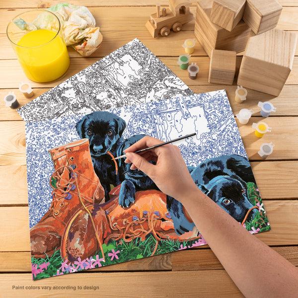 Royal And Langnickel PJL52 | Painting By Numbers™ 13pc 11.25" X 15.375" Trouble In The Garden Painting Project