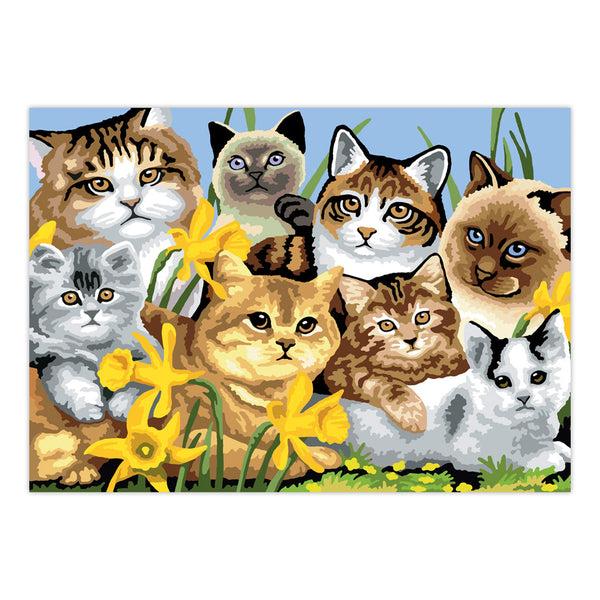 Royal And Langnickel PJL6 | Painting By Numbers™ 13pc 11.25" X 15.375" Cats Montage Painting Project