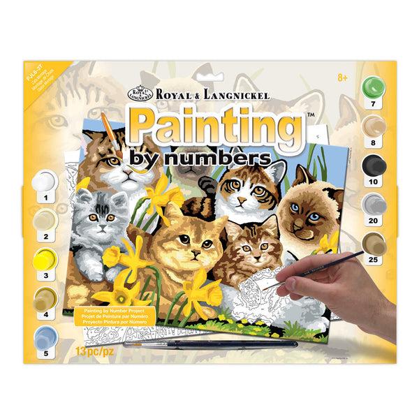 Royal And Langnickel PJL6 | Painting By Numbers™ 13pc 11.25" X 15.375" Cats Montage Painting Project