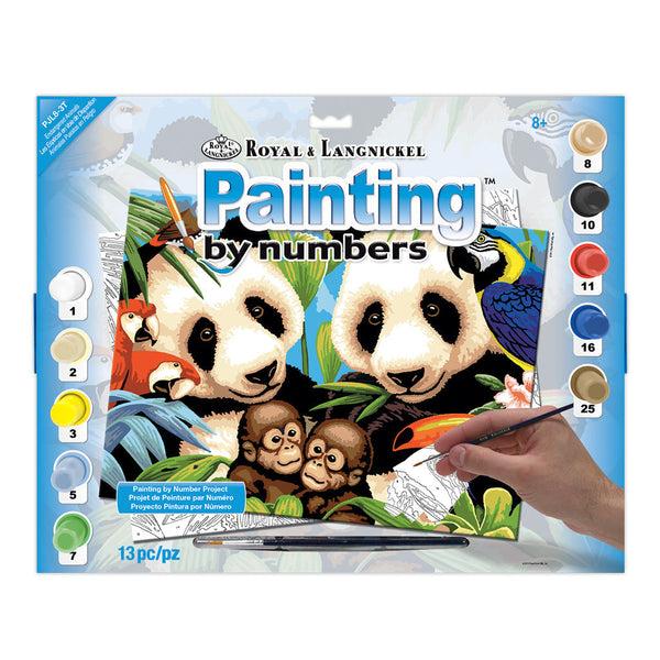royal and langnickel PJL8 | Painting by numbers™ 13pc 11.25" x 15.375" Endangered Animals Painting Project