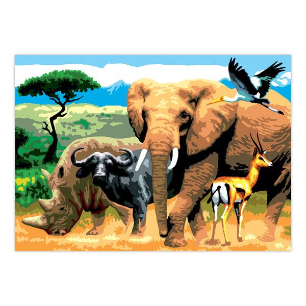 Royal And Langnickel PJL9 | Painting By Numbers™ 13pc 11.25" X 15.375" African Animals Painting Project