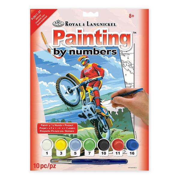 royal and langnickel PJS11 | Painting by numbers™ 10pc 8.75" x 11.375" Motocross Painting Project