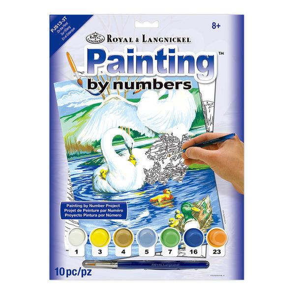 royal and langnickel PJS13 | Painting by numbers™ 10pc 8.75" x 11.375" On the Pond Painting Project