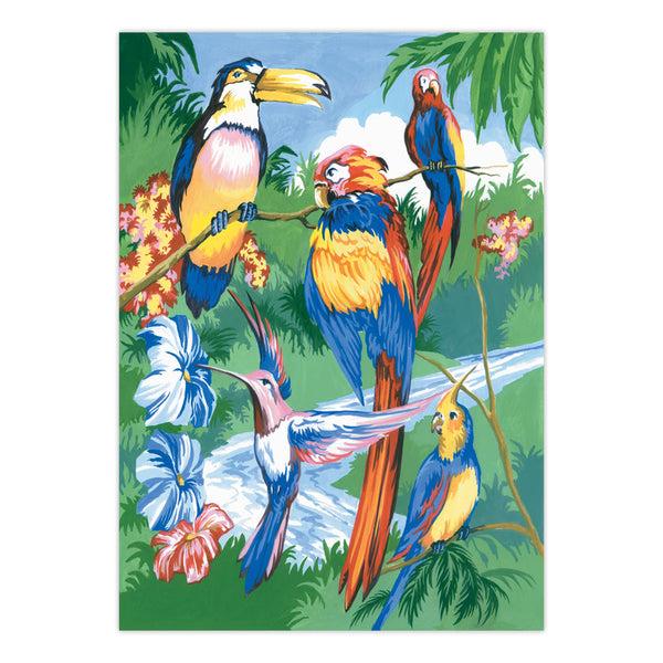 Royal And Langnickel PJS15 | Painting By Numbers™ 10pc 8.75" X 11.375" Tropical Birds Painting Project