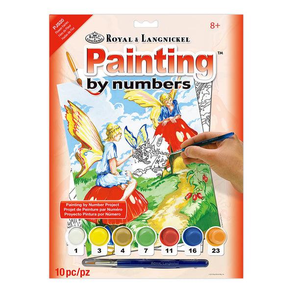 royal and langnickel PJS20 | Painting by numbers™ 10pc 8.75" x 11.375" Flower Fairies Painting Project