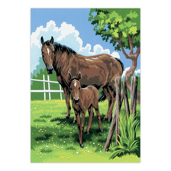 Royal And Langnickel PJS21 | Painting By Numbers™ 10pc 8.75" X 11.375" Mare & Foal Painting Project